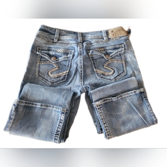 Suki Mid Slim Silver Jeans - Picture 3 of 5